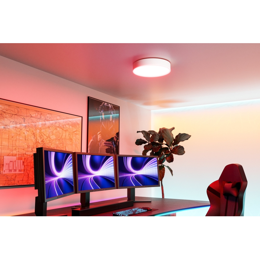 Eglo - Lámpara de techo LED RGBW regulable LED/15W/230V 2700-6500K diámetro 39cm blanca