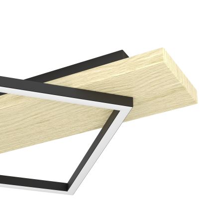 Eglo - Lámpara de techo 2xLED/13W/230V + LED/16W, negro/beige