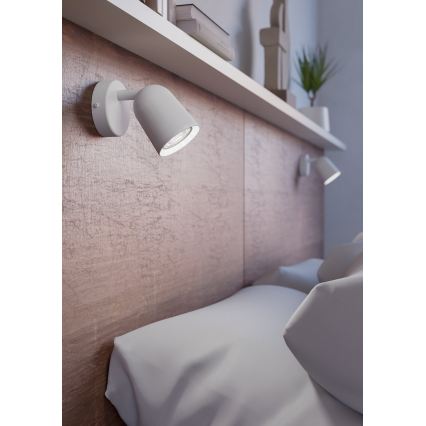 Eglo - Aplique de pared orientable 1xGU10/5W/230V blanco