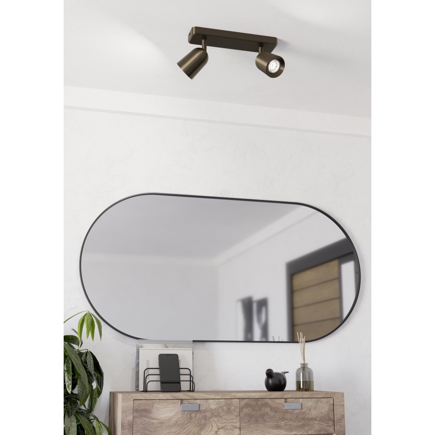 Eglo - Lámpara tipo spot 2x GU10/10W/230V, color bronce