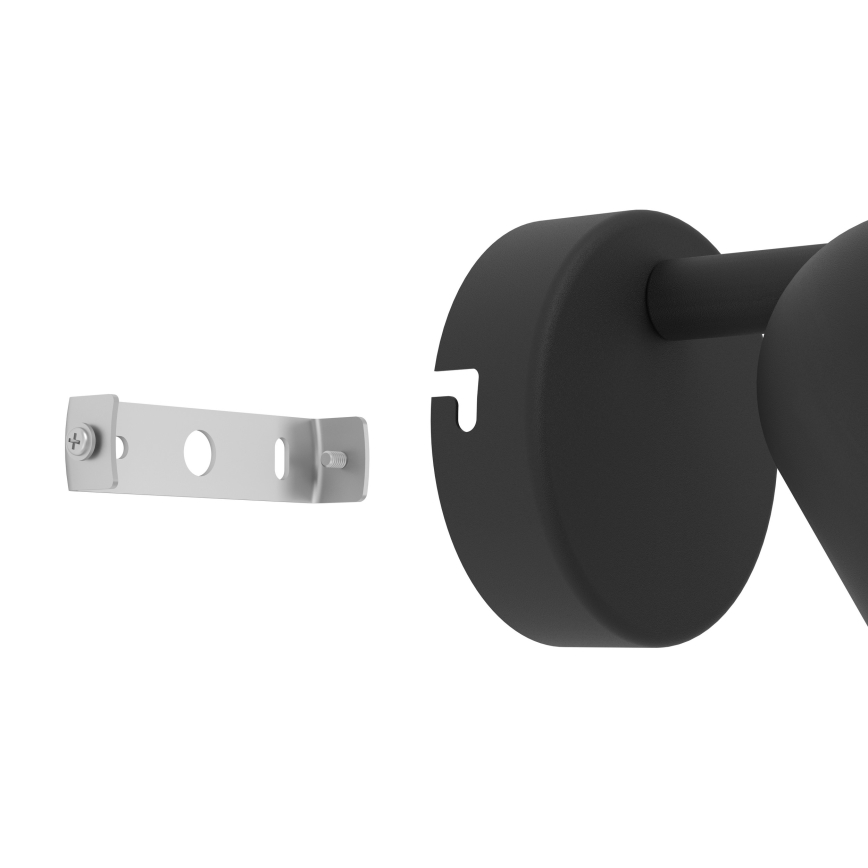 Eglo - Aplique de pared orientable 1xGU10/5W/230V negro