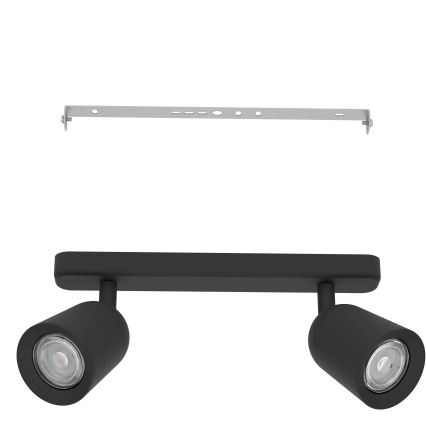 Eglo - Luminaria de focos 2xGU10/10W/230V negra