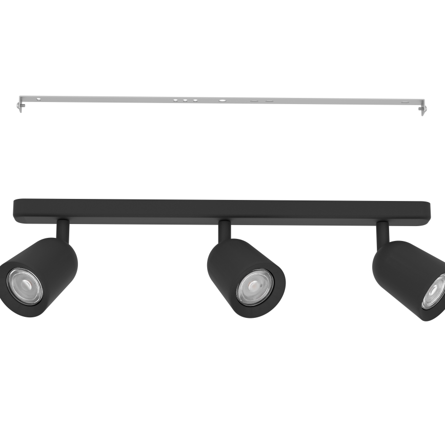 Eglo - Foco orientable 3xGU10/10W/230V negro
