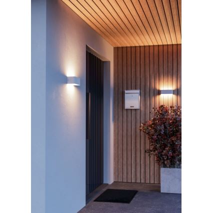 Eglo - Aplique de pared exterior LED RGBW regulable LED/10W/230V 2700-6500K IP55 blanco