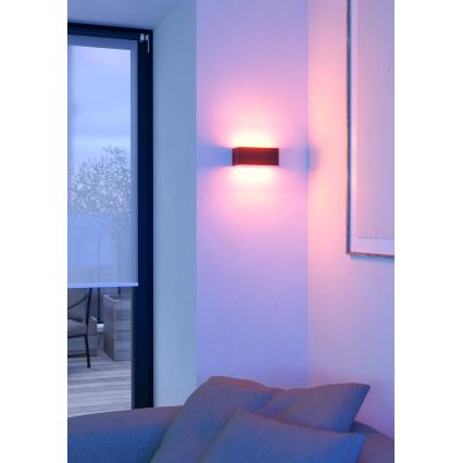 Eglo - LED RGBW Aplique de pared exterior regulable LED/10W/230V 2700-6500K IP55 negro