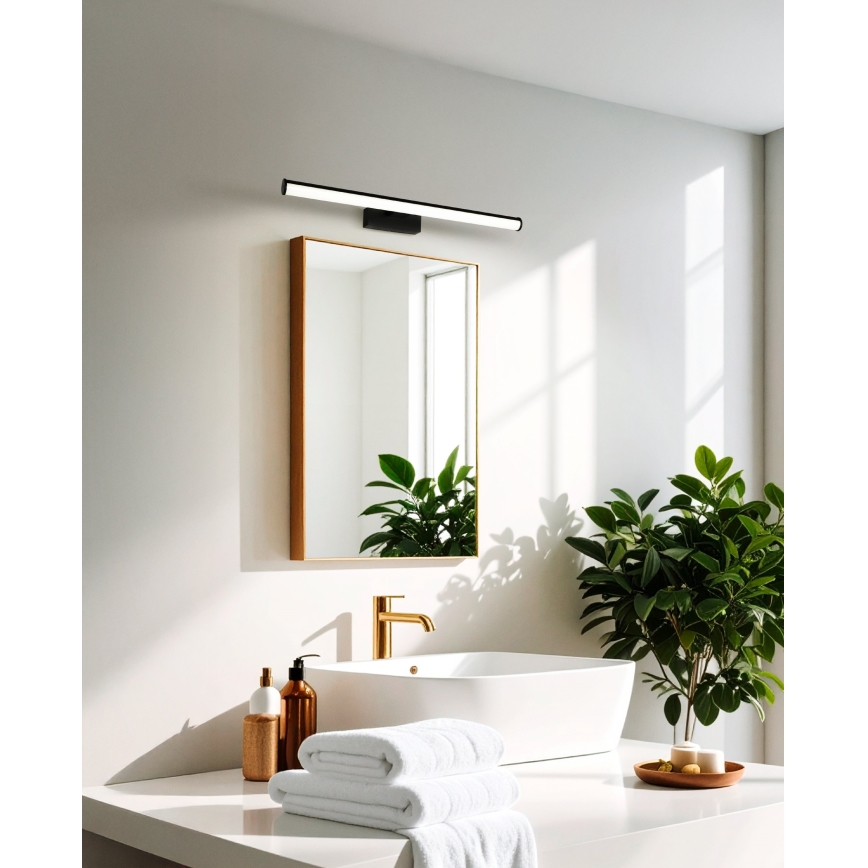 Eglo - Iluminación LED para espejo de baño LED/11W/230V 60 cm IP44 negro