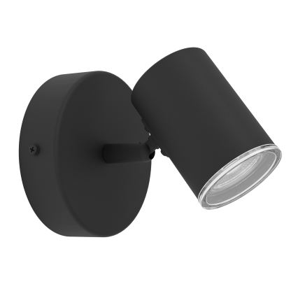 Eglo - Aplique de pared para baño, foco 1xGU10/5W/230V IP44, negro