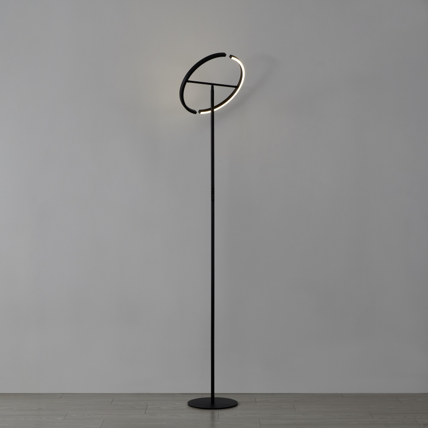 Eglo - Lámpara de pie LED regulable 2xLED/8,8W/230V negra