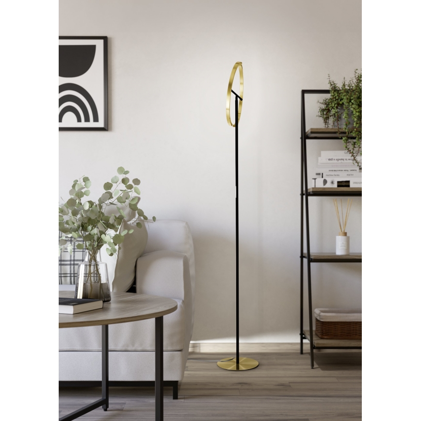 Eglo - Lámpara de pie LED regulable 2xLED/8,8W/230V dorada/negra