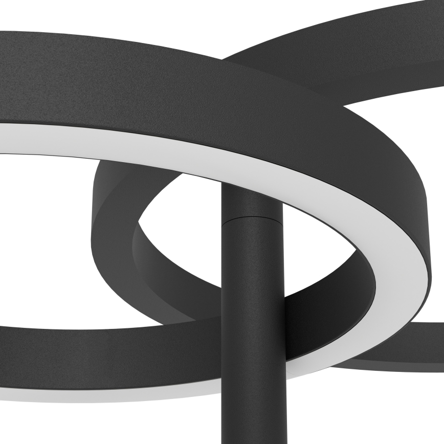 Eglo - Lámpara de pie LED regulable LED/16W/230V + LED/12W negra