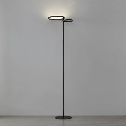 Eglo - Lámpara de pie LED regulable LED/16W/230V + LED/12W negra