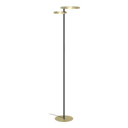 Eglo - Lámpara de pie LED regulable LED/16W/230V + LED/12W dorada/negra