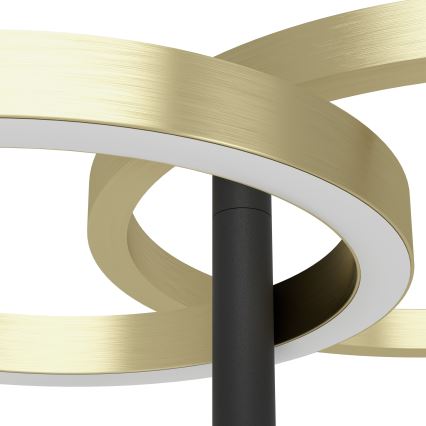 Eglo - Lámpara de pie LED regulable LED/16W/230V + LED/12W dorada/negra