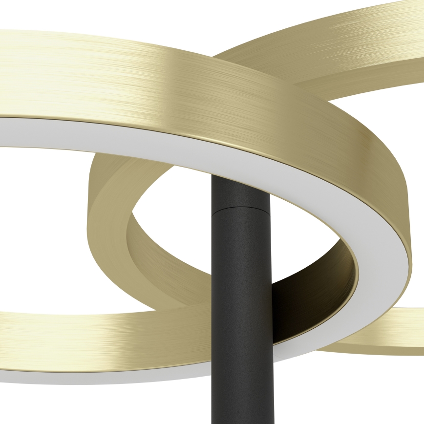 Eglo - Lámpara de pie LED regulable LED/16W/230V + LED/12W dorada/negra