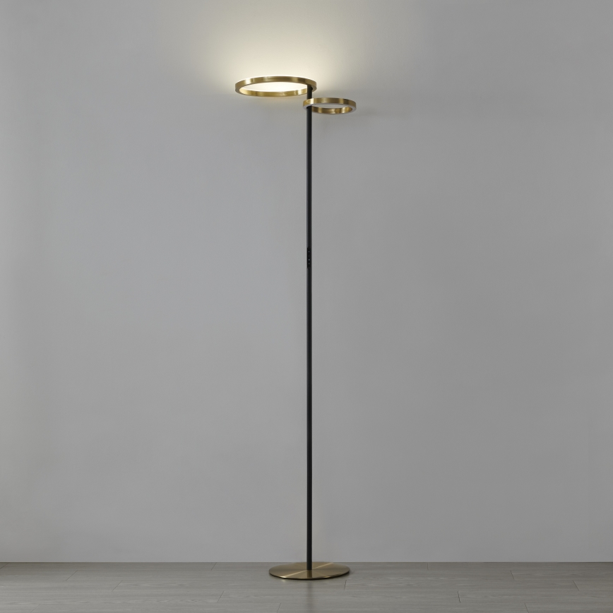 Eglo - Lámpara de pie LED regulable LED/16W/230V + LED/12W dorada/negra