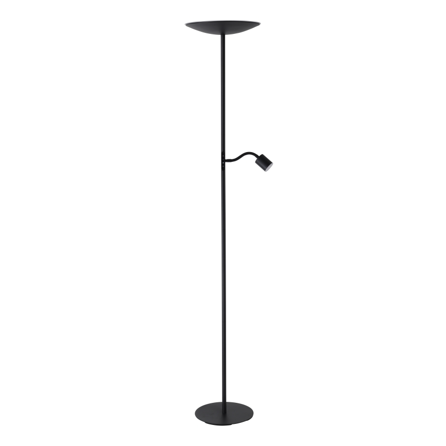 Eglo - LED Lámpara de pie regulable LED/26,5W/230V + LED/4W negra