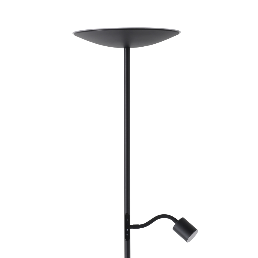 Eglo - LED Lámpara de pie regulable LED/26,5W/230V + LED/4W negra