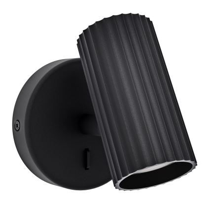 Eglo - Foco de pared orientable 1xGU10/5W/230V negro