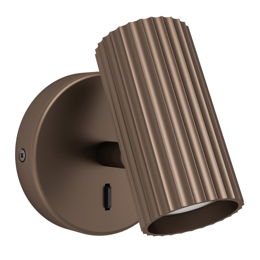 Eglo - Aplique de pared orientable 1xGU10/5W/230V marrón