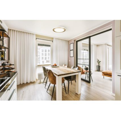 Eglo - Lámpara de techo LED 36 W/230 V, Ø 49 cm, dorada