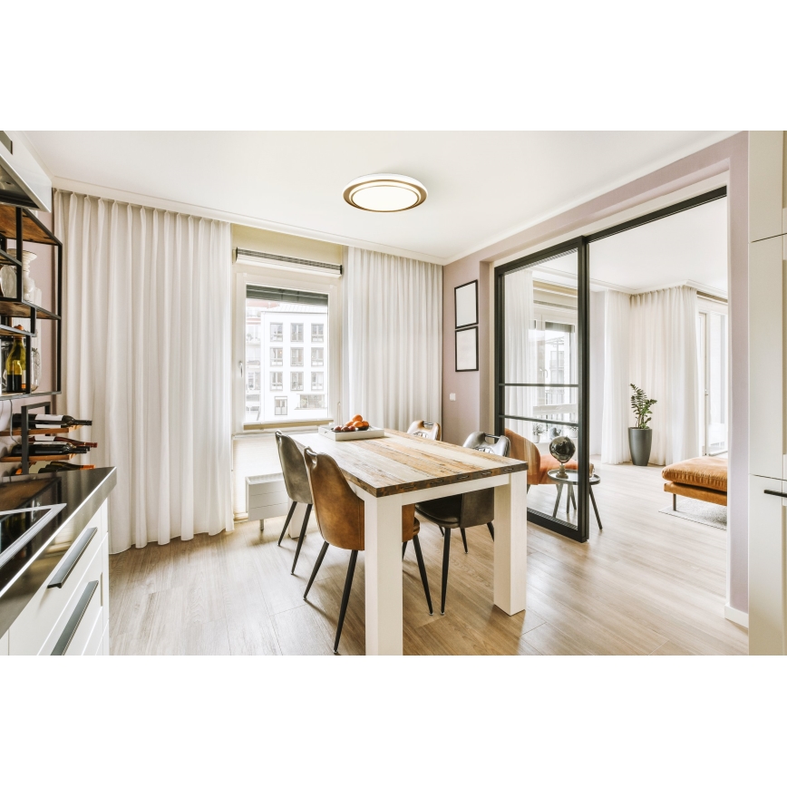 Eglo - Lámpara de techo LED 36 W/230 V, Ø 49 cm, dorada