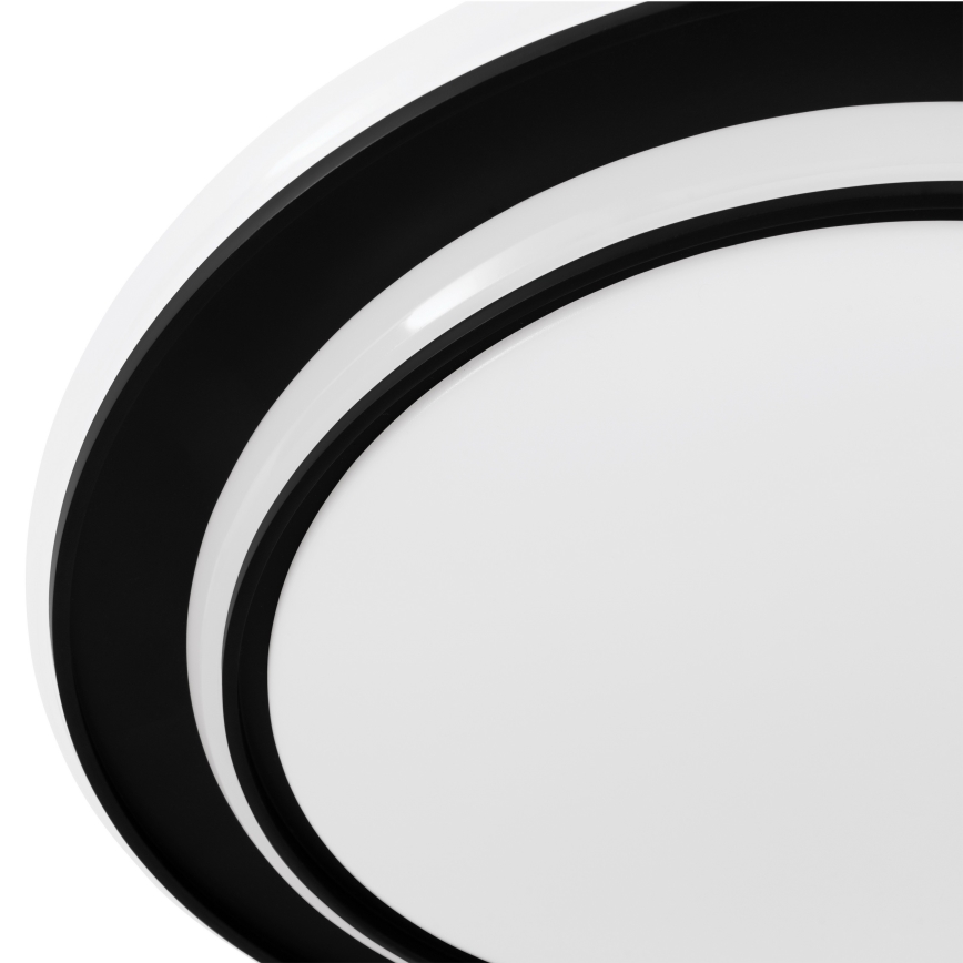 Eglo - Lámpara de techo LED, 24W/230V, Ø 40 cm, negra