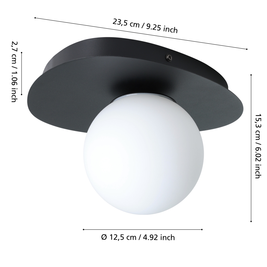 Eglo - Aplique LED de pared para baño 1xG9/4,2W/230V IP44 negro