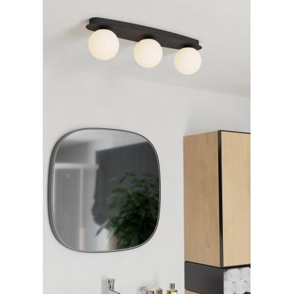 Eglo - Lámpara LED de techo para baño 3xG9/4,2W/230V IP44 negra