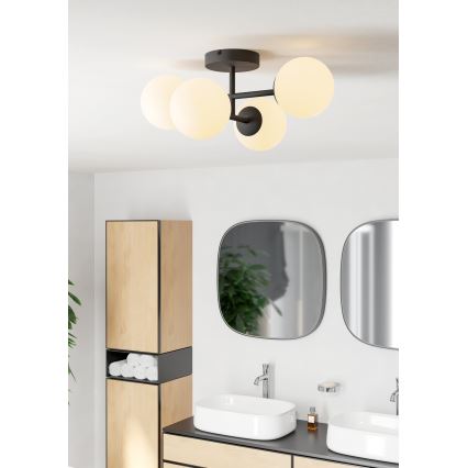 Eglo - Lámpara de techo LED para baño, de montaje en superficie, 4xG9/4,2W/230V IP44, negro