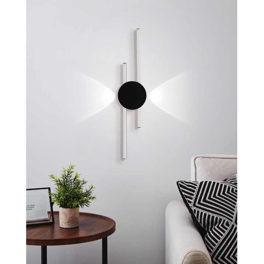 Eglo - Aplique de pared LED/20W/230V + LED/0,91W negro