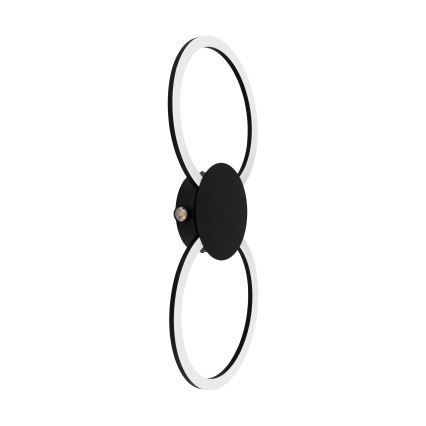 Eglo - Aplique de pared LED/20W/230V + LED/0,91W negro