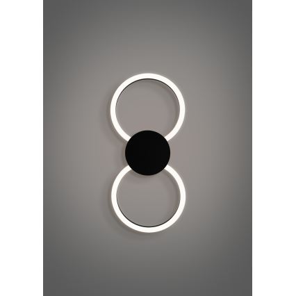 Eglo - Aplique de pared LED/20W/230V + LED/0,91W negro