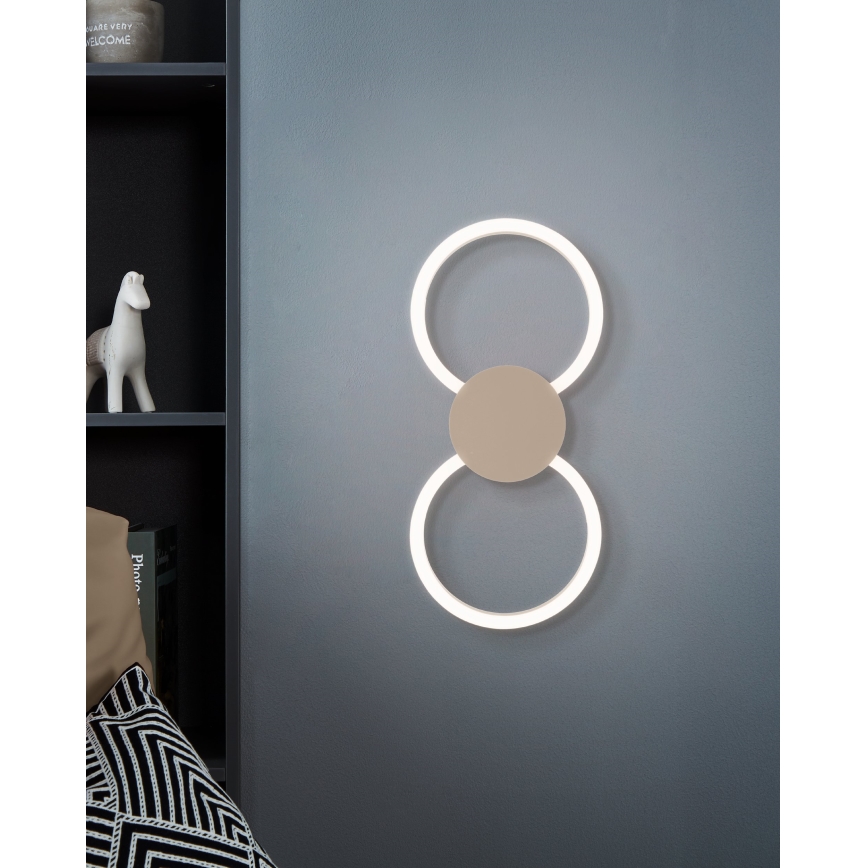 Eglo - Aplique de pared LED/20W/230V + LED/0,91W beige