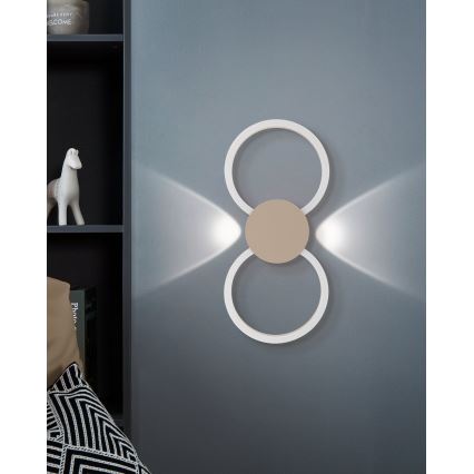 Eglo - Aplique de pared LED/20W/230V + LED/0,91W beige