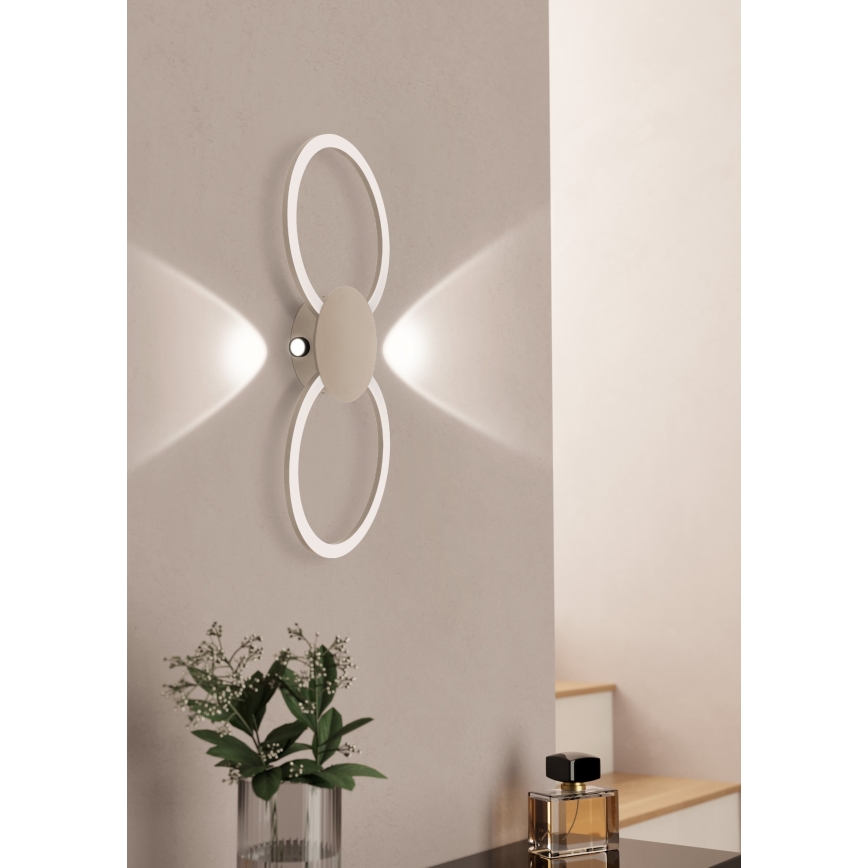 Eglo - Aplique de pared LED/20W/230V + LED/0,91W beige