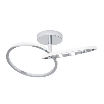 Eglo - Plafón LED 12W, 230V, 2700/4000/6500K, cromo brillante