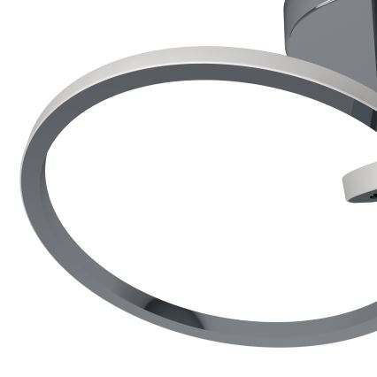 Eglo - Plafón LED 12W, 230V, 2700/4000/6500K, cromo brillante