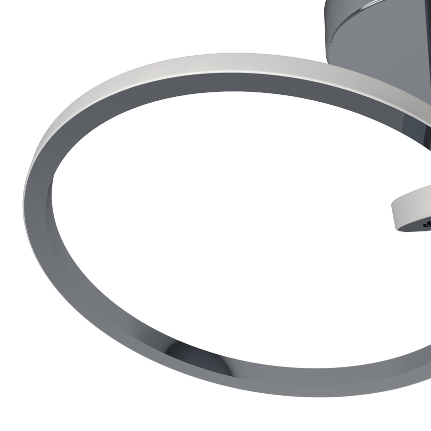 Eglo - Plafón LED 12W, 230V, 2700/4000/6500K, cromo brillante