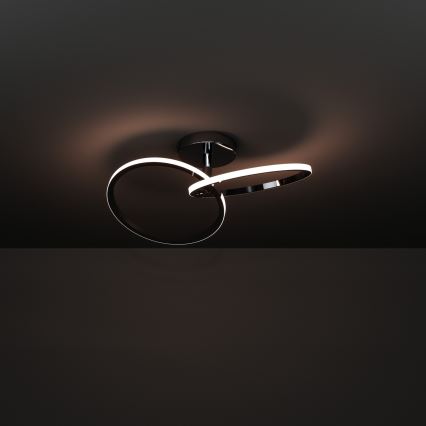 Eglo - Plafón LED 12W, 230V, 2700/4000/6500K, cromo brillante