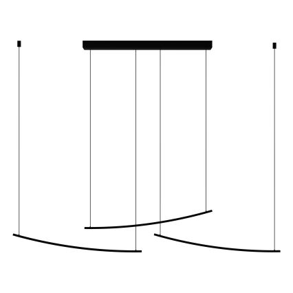 Eglo - Lámpara colgante LED regulable con cable LED/22W/230V 2700/4000/6500K negra