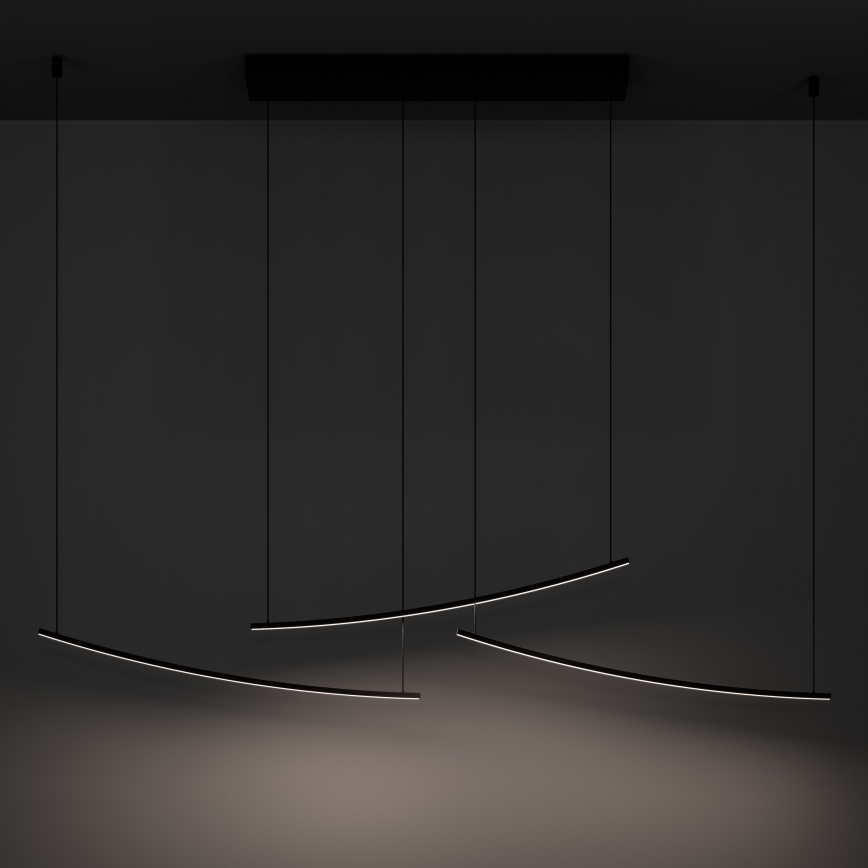 Eglo - Lámpara colgante LED regulable con cable LED/22W/230V 2700/4000/6500K negra