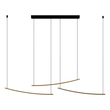 Eglo - Lámpara de suspensión LED regulable con cable LED/22W/230V 2700/4000/6500K dorada