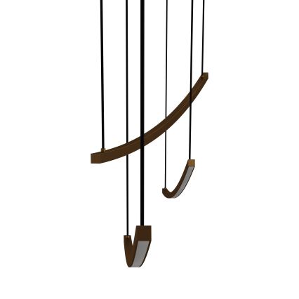 Eglo - Lámpara de suspensión LED regulable con cable LED/22W/230V 2700/4000/6500K dorada