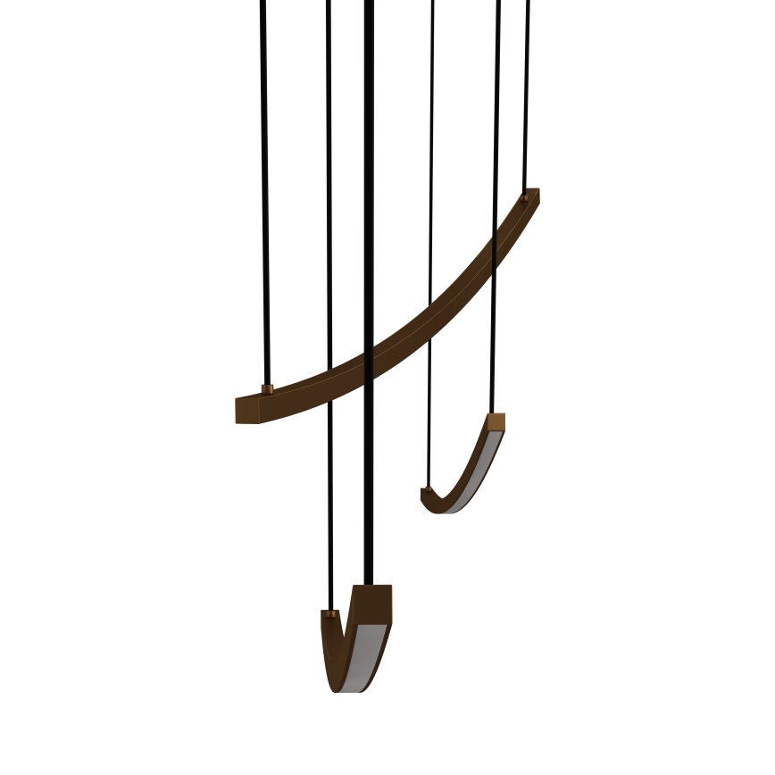 Eglo - Lámpara de suspensión LED regulable con cable LED/22W/230V 2700/4000/6500K dorada