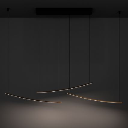 Eglo - Lámpara de suspensión LED regulable con cable LED/22W/230V 2700/4000/6500K dorada