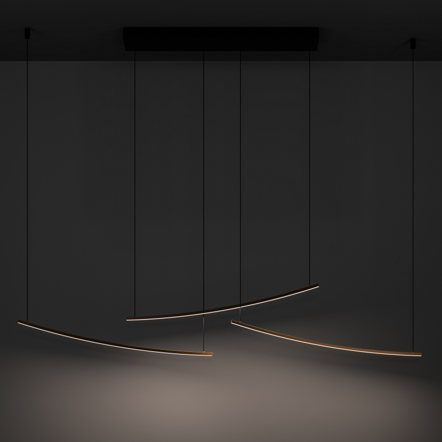 Eglo - Lámpara de suspensión LED regulable con cable LED/22W/230V 2700/4000/6500K dorada