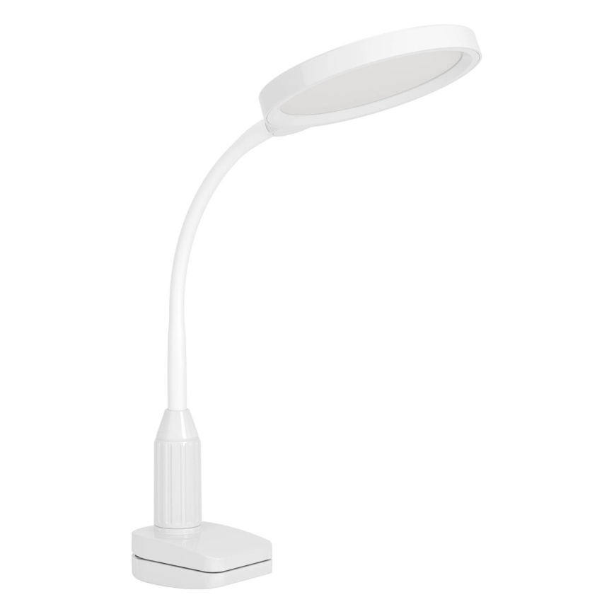 Eglo - Lámpara LED flexible regulable con pinza, 5,5W/230V, 2700/4000/6500K, blanca