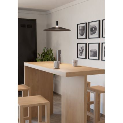 Eglo - Lámpara colgante LED RGBW regulable con cable LED/15,5W/230V 2700-6500K negra