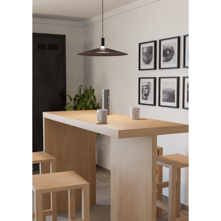 Eglo - Lámpara colgante LED RGBW regulable con cable LED/15,5W/230V 2700-6500K negra