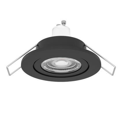 Eglo - Foco empotrable LED para baño 1xGU10/4,5W/230V IP44 negro